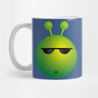 Thug Alien Monster ET Extraterrestrial Martian Green Man Emoji for Women, Men and Kids 10 Mug